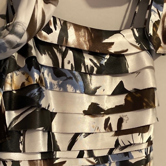 JS Collections Cocktail Sheath Dress w Matching Shawl - Picture 5 of 14